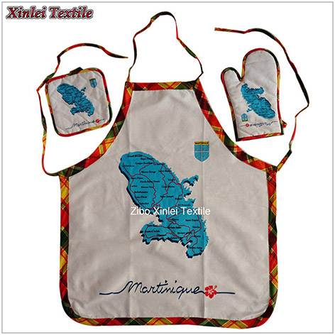 thick cotton 3pcs kitchen set apron&oven mitten&potholder.jpg