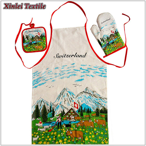 thin cotton 3pcs kitchen set apron&oven mitten&potholder.jpg