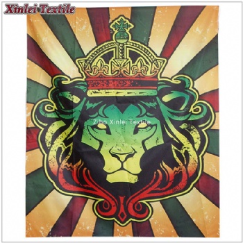 lion Wall silk cloth fabric poster