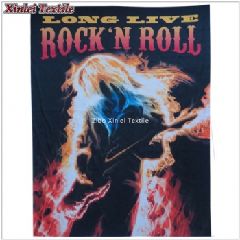 Rock Roll Wall silk cloth fabric poster