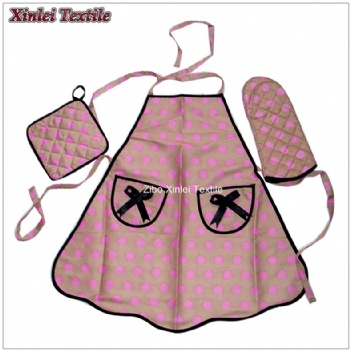Apron&Oven Mitts&Pot Holder Apron Set